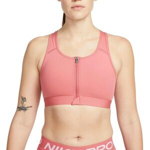 NIKE dry fit swoosh zip front bra